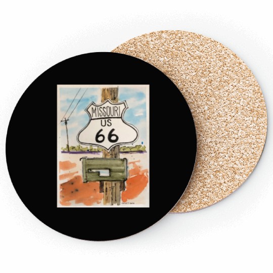 Missouri Route 66 Sign Coasters