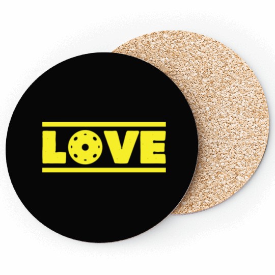 Pickleball Love Matching Retro Vintage Cute Pickle Coasters