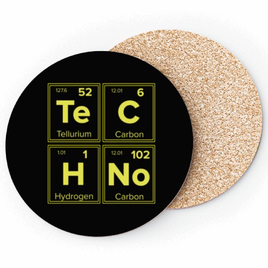 Techno Periodic Table for Techno Lover Coasters