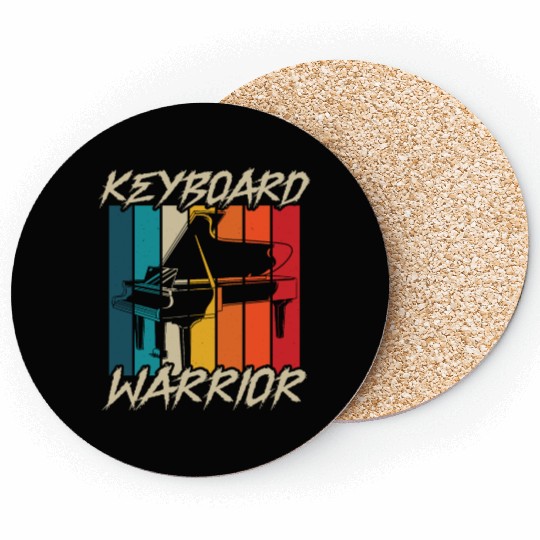 Keyboard Warrior Piano Musician Pianist Music Coasters