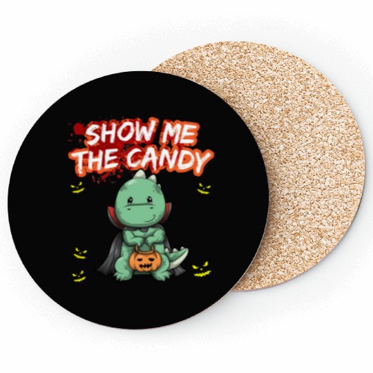 Show Me The Candy Halloween Costume Trick Or Treat Coasters