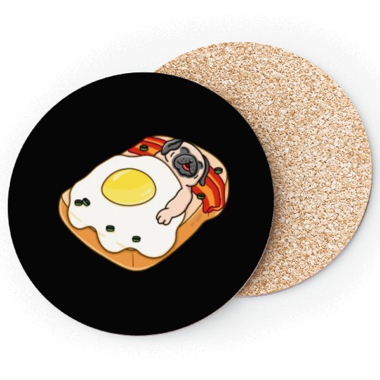 Sleeping Pug Coasters