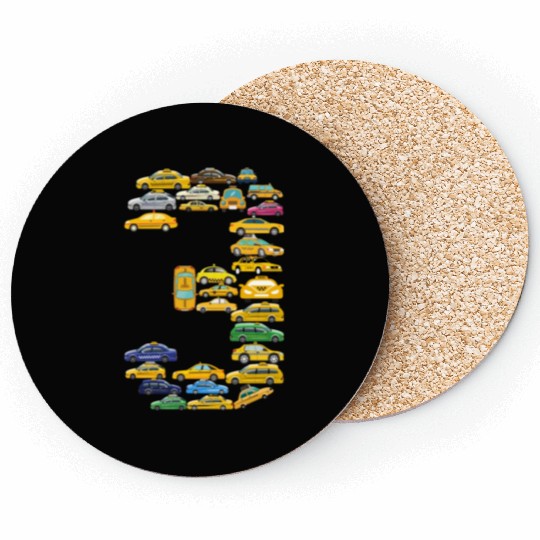 3rd Birthday Gift Taxi Car Boys Kids 3 Year Old Coasters