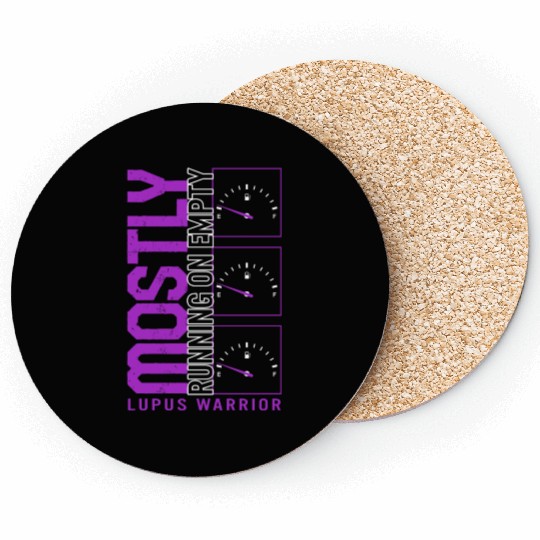 Lupus Awareness Coasters, Mostly Running Empty,