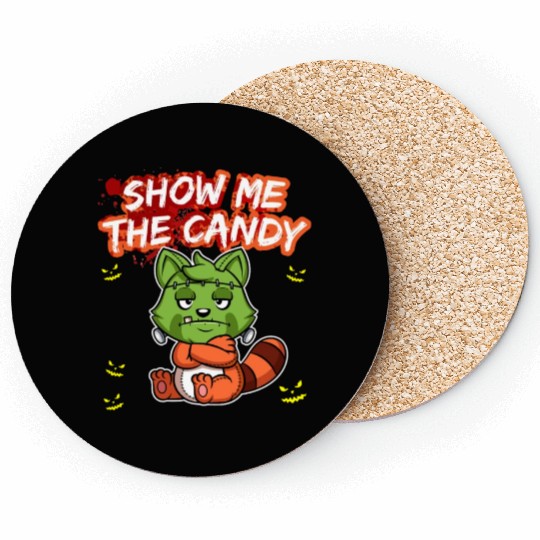 Show Me The Candy Halloween Costume Trick Or Treat Coasters
