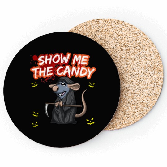 Show Me The Candy Halloween Costume Trick Or Treat Coasters