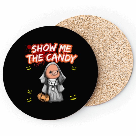 Show Me The Candy Halloween Costume Trick Or Treat Coasters