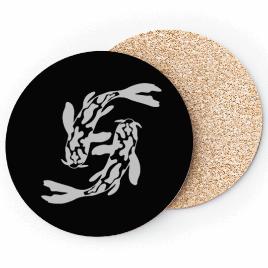 design 2 koi fish Coasters