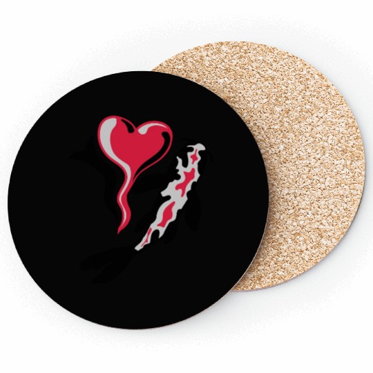 I Love Koi Fish Coasters