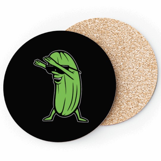 Dabbing Pickle Coasters