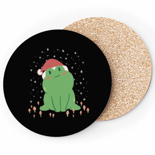 Kawaii Frog Goblincore Cottagecore Aesthetic Coasters