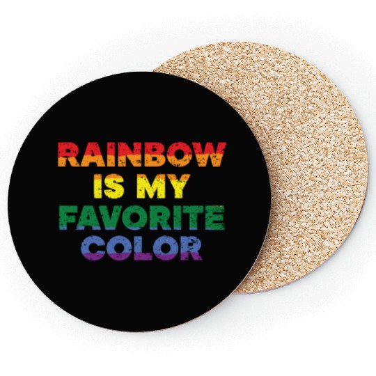 Rainbow Is My Favorite Color Rainbow Whisperer Coasters