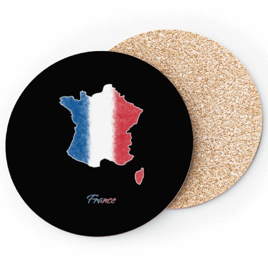 Stylized France Map Coasters