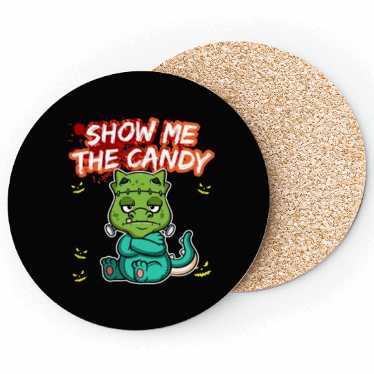 Show Me The Candy Halloween Costume Trick Or Treat Coasters