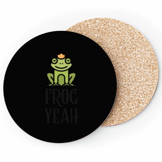 FROG YEAH Funny Cute Frog Coasters