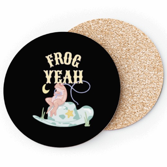 FROG YEAH Funny Cute Frog Coasters