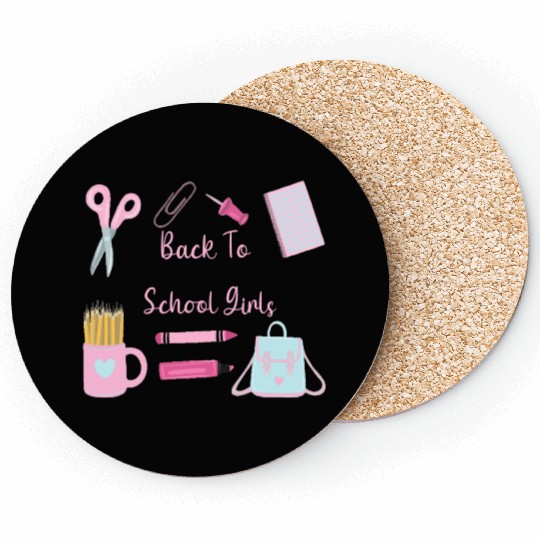 Back to school girls elementary gift Coasters