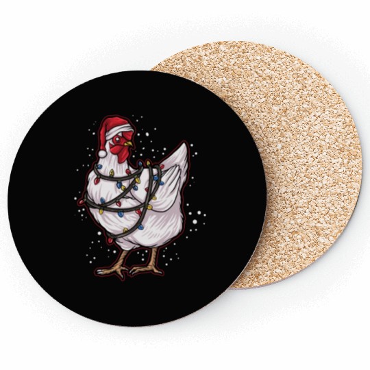 Christmas Ugly Christmas Poultry Xmas Chicken Coasters