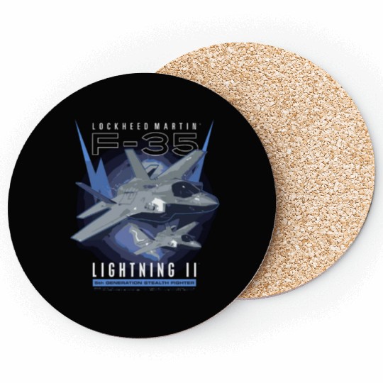F-35 Lightning Ii 5Th Gen Stealth Fighter Coasters
