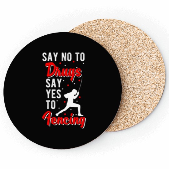 Fencing Fencer En Garde Martial Arts Coasters