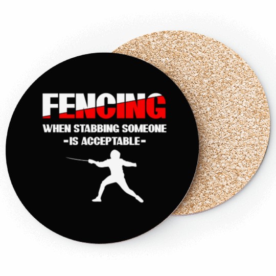Fencing Sabre Fencing Fight Coasters