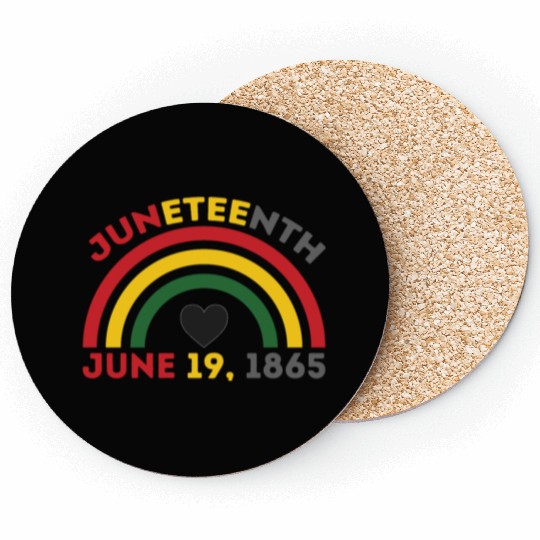 JUNETEENTH June 19th Black African American Day Coasters