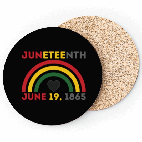 JUNETEENTH June 19th Black African American Day Coasters
