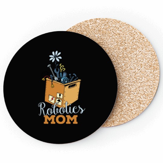 Robotics Mom Cartoon Art Coasters