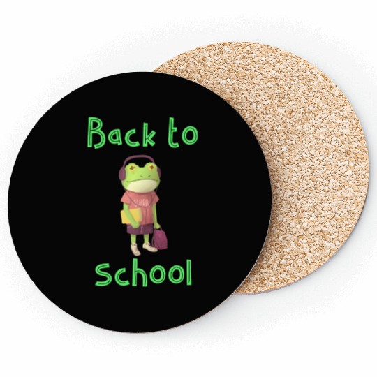 Frog Back To School Coasters