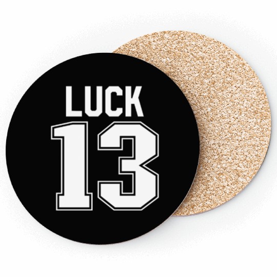 Luck 13 Jersey 13 My Lucky Number Lucky Thirteen Coasters