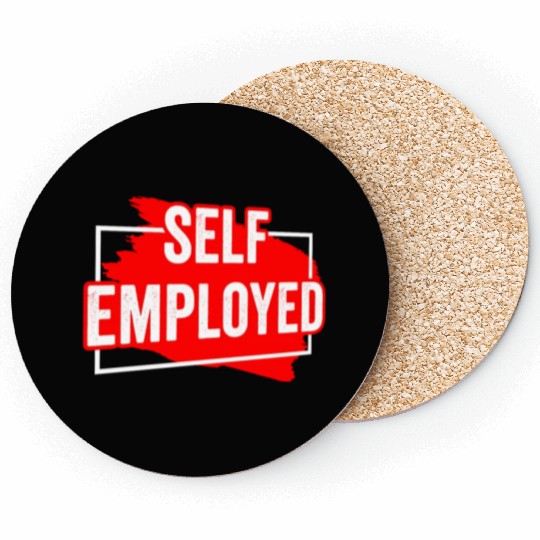 Self Employed Freelancer Boss Job Work Coasters