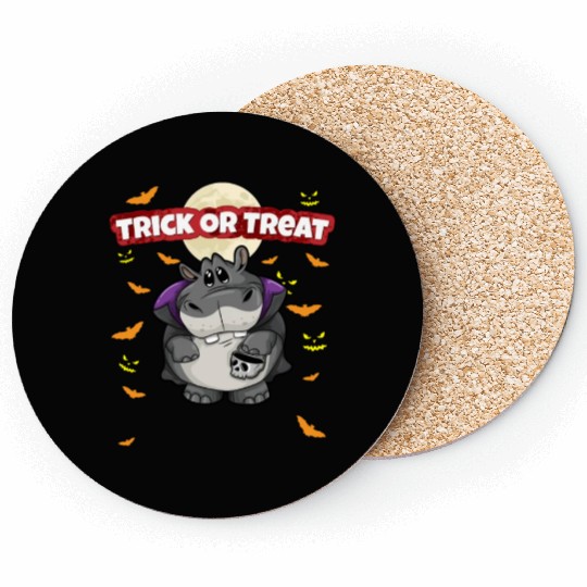 Trick Or Treat Scary Creepy Halloween Monster Coasters