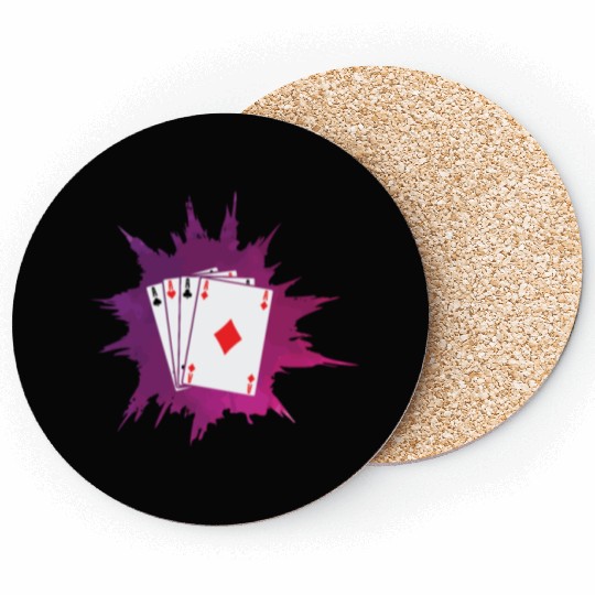 Poker or Skat Card Game Texas Holdem Coasters