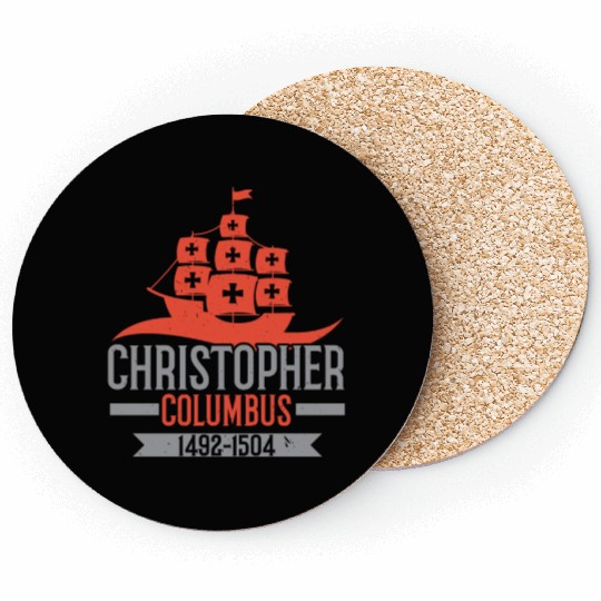 Columbus Day Navigator Ship Christopher Columbus Coasters