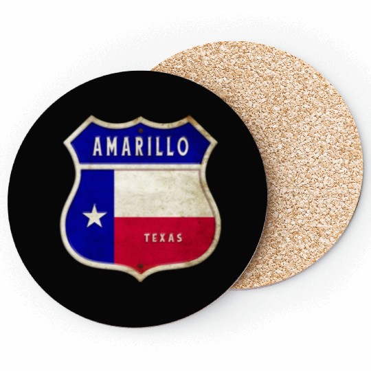 Amarillo Texas crest flags design Coasters