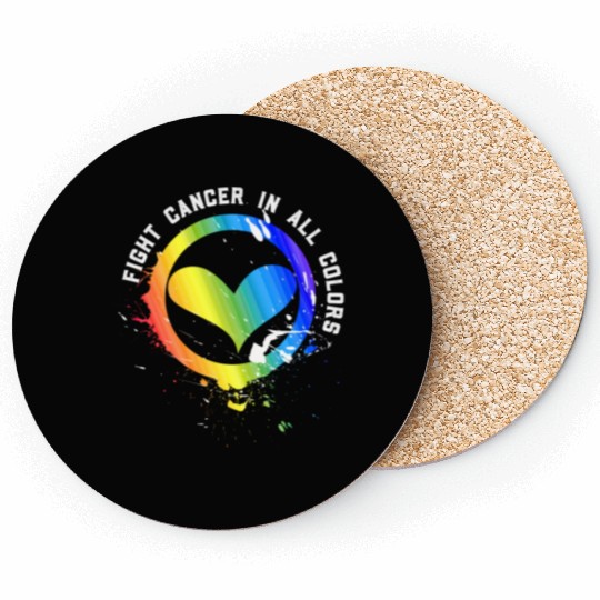 Cancer Sucks In Every Color Fighter Fight Support Coasters