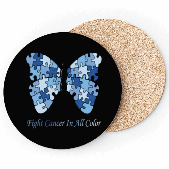 Cancer Sucks In Every Color Fighter Fight Support Coasters