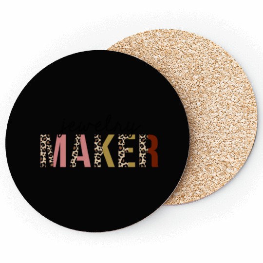 Jewelry Maker Leopard Print Funny Coasters