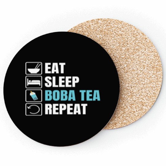 Bubble Tea Inspired Design For A Boba Tea Lover Coasters