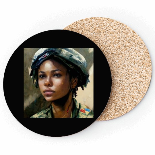 Beautiful US army combat medic painting Coasters