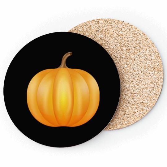 Unique Pumpkin. Fruit Halloween Coasters