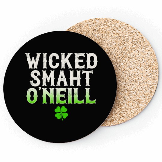 Wicked Smaht O'Neill Clan Boston Irish Slang Coasters