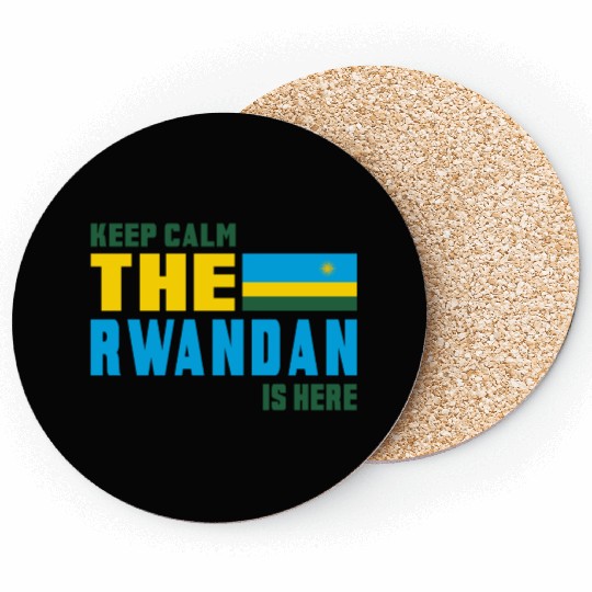 Keep calm Rwanda flag design Coasters