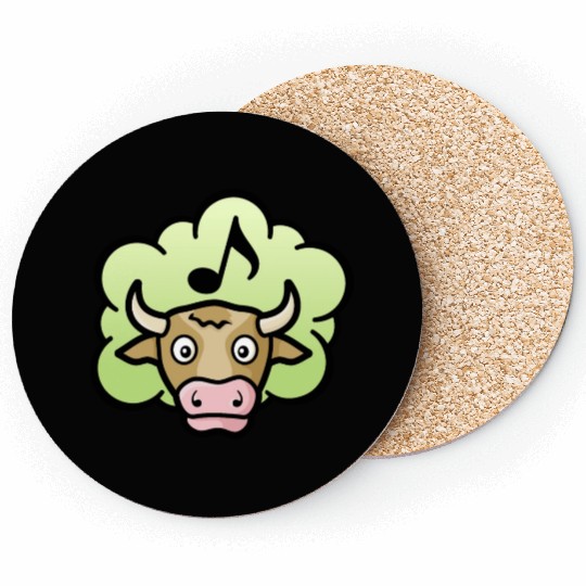 Cow Methane Cartoon Coasters