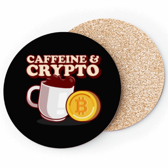 Cryptocurrency Caffeine And Crypto Coffee Coasters