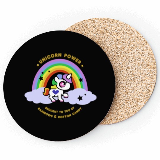 Unicorn Power by Rainbows and Cotton Candy Coasters