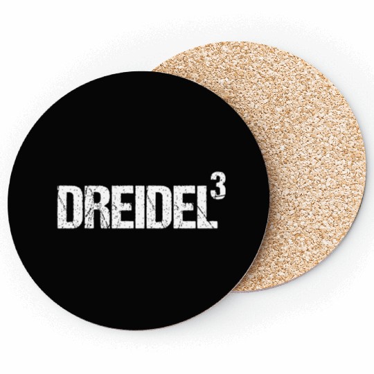 Funny Dreidel Dreidel Dreidel Cubed Hanukkah Math Coasters