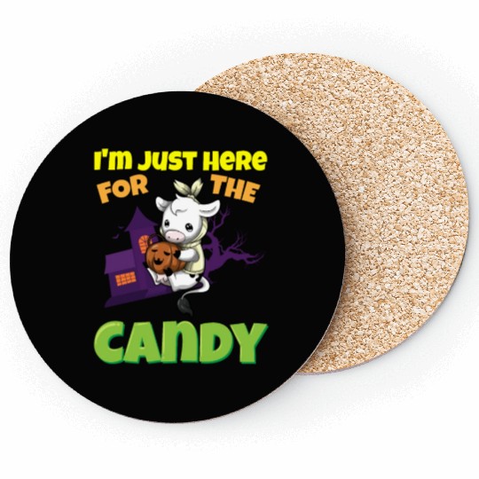 I'm Just Here For The Candy Scary Halloween Beast Coasters