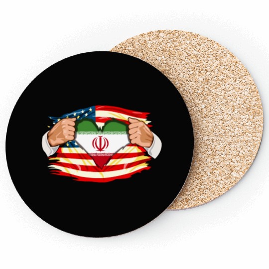 Persians Who Live in America Iran Flag Coasters