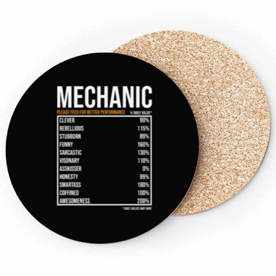 Mechanic Daily Value funny Mechanic Coasters